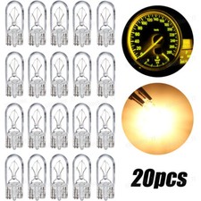 20X Yellow T10 3W Car Interior Side Light Dashboard Dash Panel Gauge Bulbs 12V