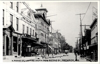 Frederick Maryland N Market Street South Chucks Burlesque Repro Postcard U14