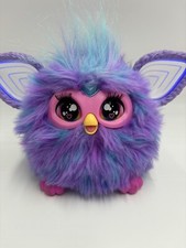 Hasbro Furby Purple Plush Tie Dye Interactive Toy 2023 Glowing Ears Tested/Works