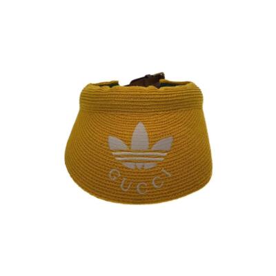 GUCCI Women's Headwear YLW Plain 696481 Sun Visor Color Yellow
