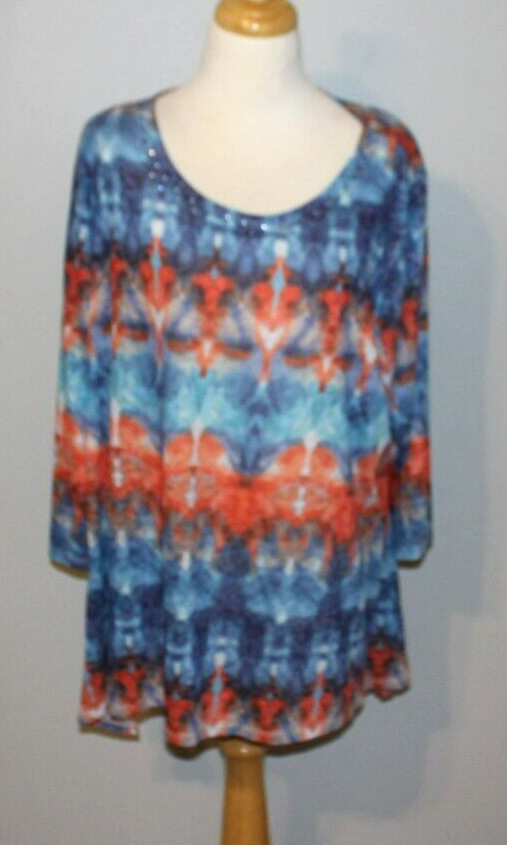 Plus Size 2X Ruby Rd Red White Blue Lightweight S… - image 1