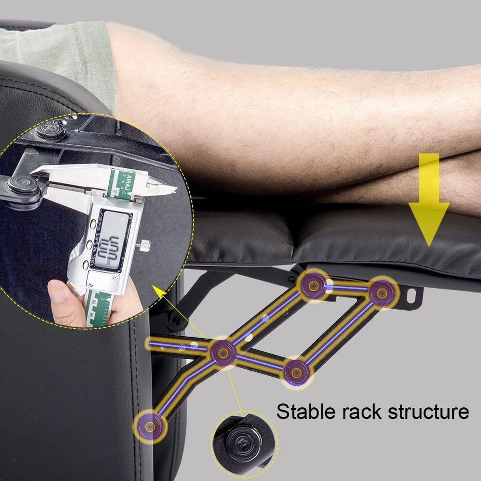 Silla reclinable para sala de estar sofá reclinable silla con respaldo de ala sofá individual acento Foto 4 de 4