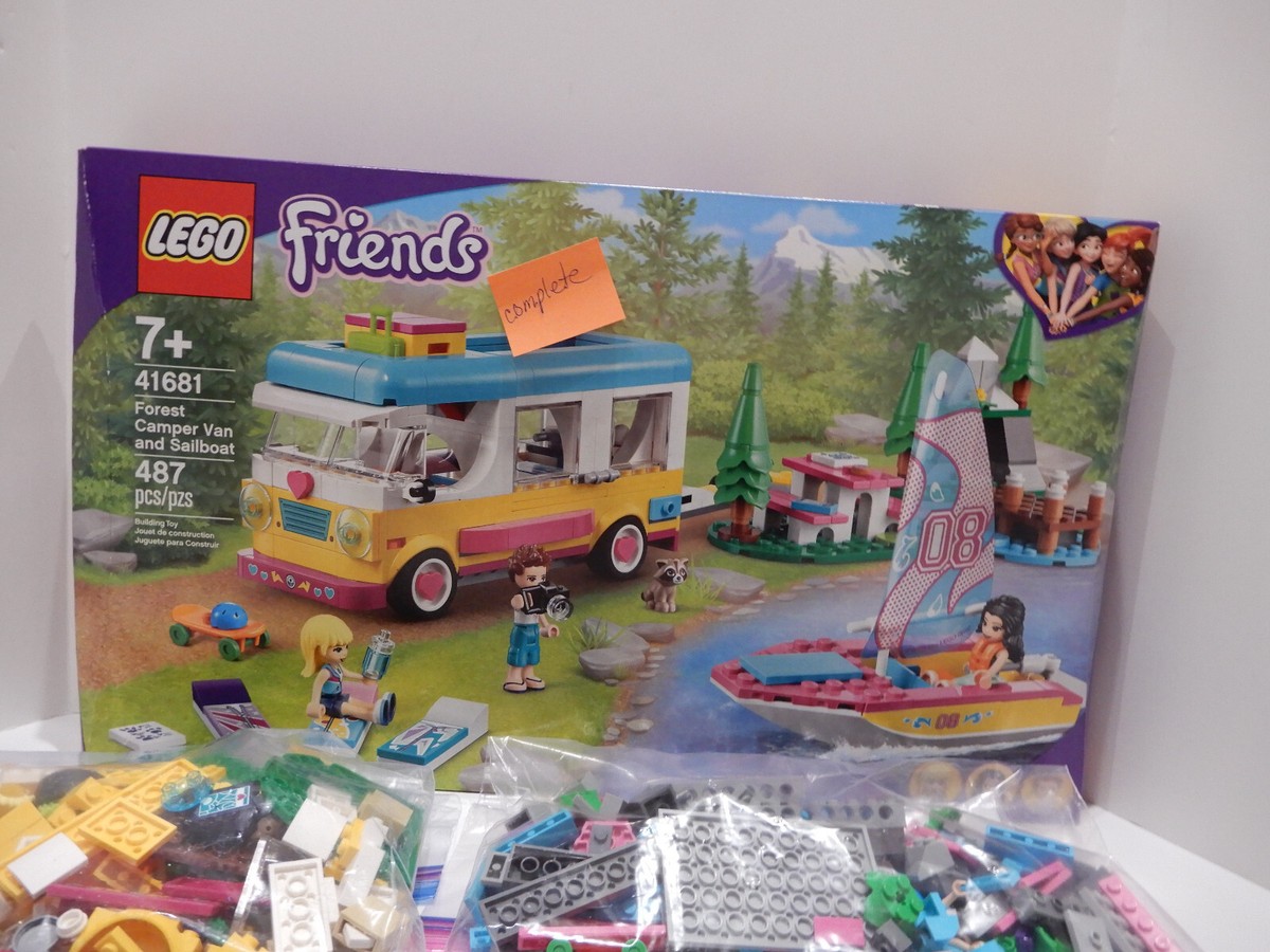 LEGO FRIENDS Forest Camper Van and Sailboat Set 41681 USED