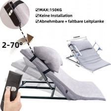 Verstellbarer Elektrisch Pflegebett Matratze Rückenlehne für Bett Grau 2-70° DE