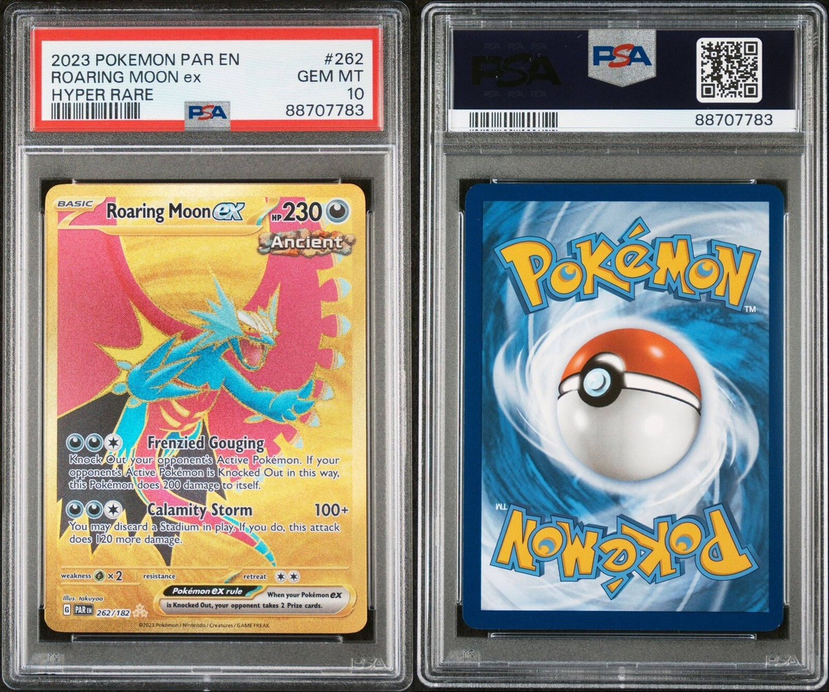 PSA 10 Roaring Moon EX Hyper Rare Gold #262/182 2023 PAR EN