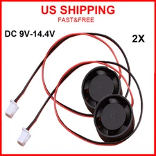 2pcs DC 12V Mini 2510 Brushless DC Cooling Fan 800RPM Quiet Large Air Volume Fan