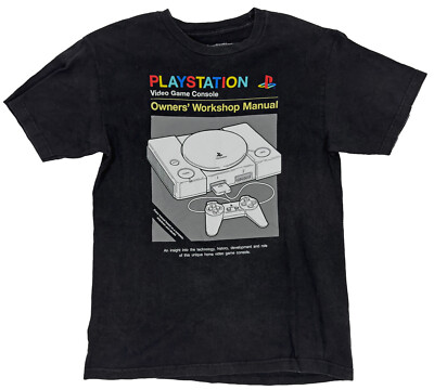 Playstation Video Game Workshop 2018 Graphic Cotton Black Tee Shirt Men's Medium