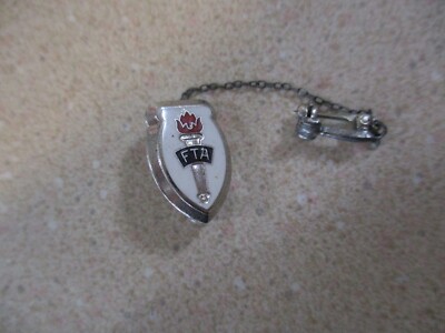 Vtg. F.T.A. Future Teacher of America Sterling Silver pin separate gavel pin