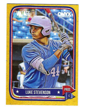 LUKE STEVENSON 2024 ONYX VINTAGE BASEBALL PROSPECT CARD GOLD BORDER /150
