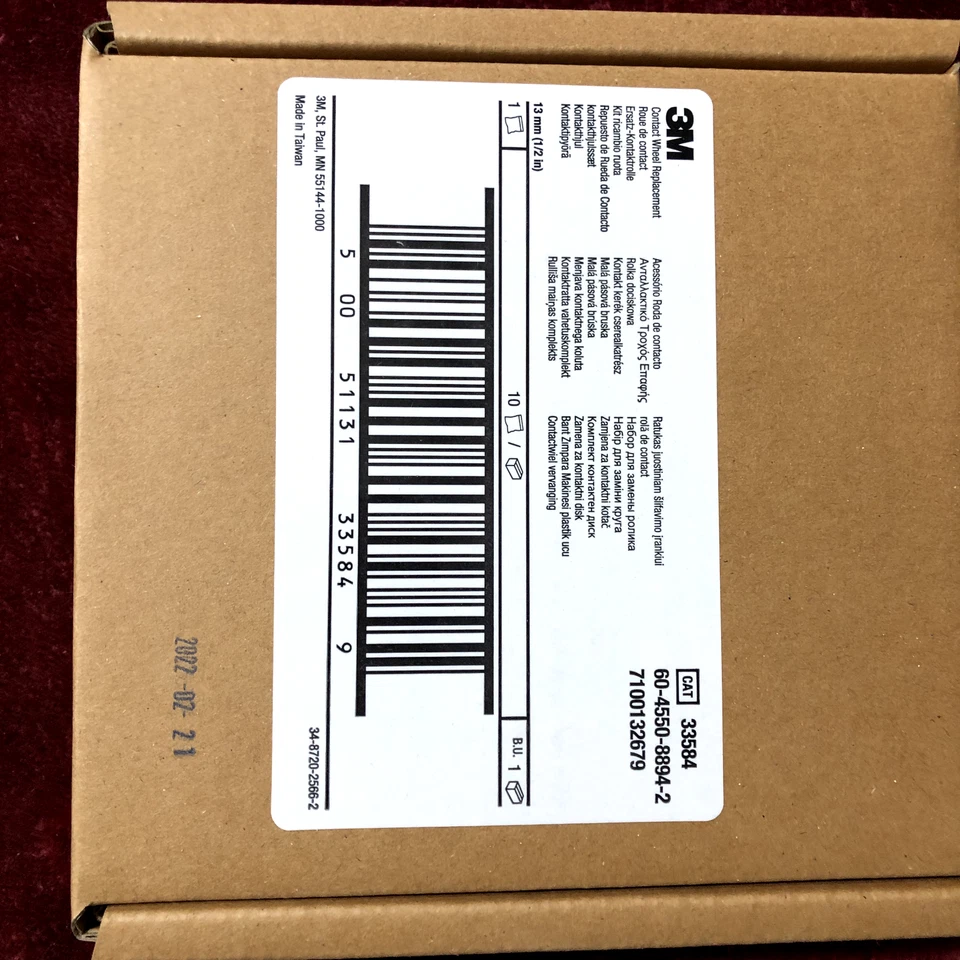 Rueda de contacto de repuesto 3M 33584, 1/2 pulgada de diámetro, uso con: 33573, 33575 correa de archivo Foto 3 de 3