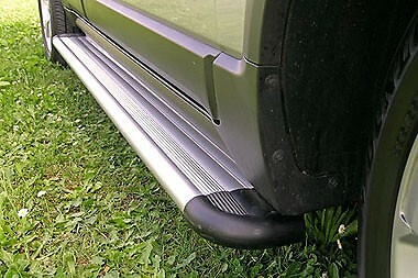 Pedane Laterali In Alluminio Per Mitsubishi L200 Triton (2005-2014) - Doppia Cabina - Nero, Antiscivolo