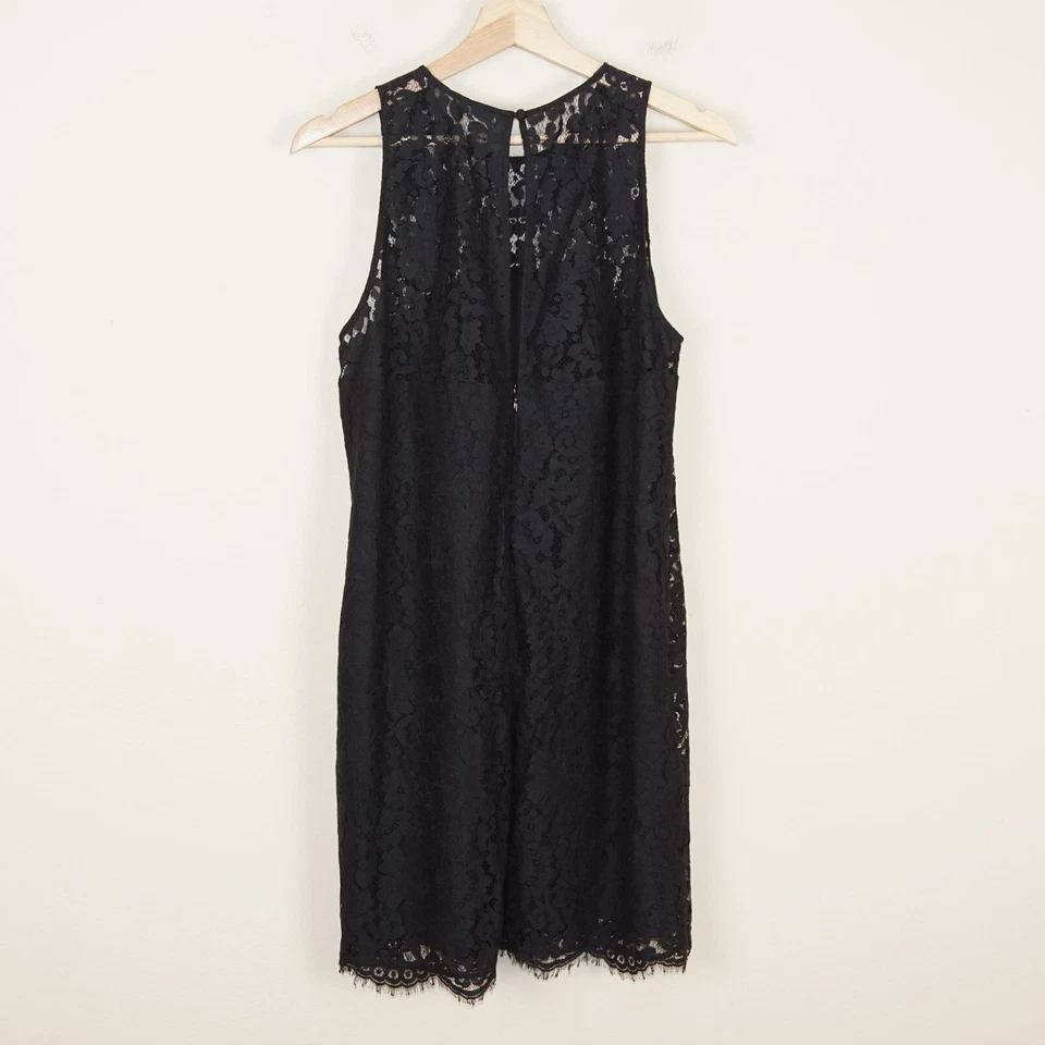 Mini vestido recto de encaje negro Joie Fahfia para mujer talla L Foto 4 de 4