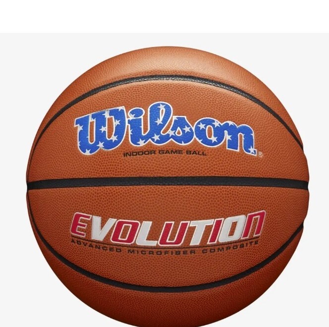 Wilson Evolution Game 29.5 inch Size 7 Basketball Red White Blue