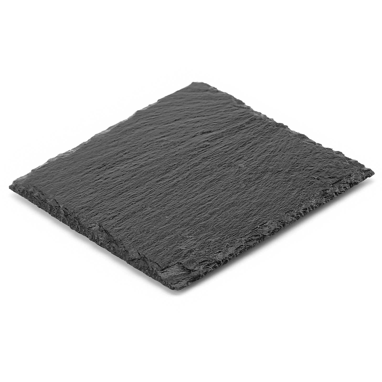 32nd Slate Coaster with Felt Feet and Natural Finish Edge - Square - 4 Pack