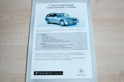 231719) Mercedes C-Class W202 Estate Esprit Price List Brochure 06/1999