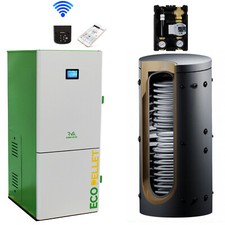 Pacchetto riscaldamento Robin Wood EcoPellet riscaldamento a pellet con accumulatore tampone pellet