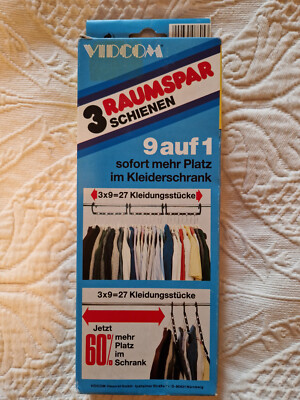 3 Raumsparschienen für Kleiderbügel
