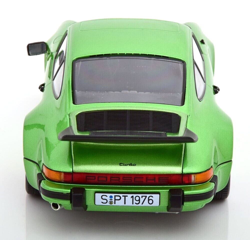 1/18 Porsche 911 930 Turbo 3.0 1976 Green Diecast Model by KK