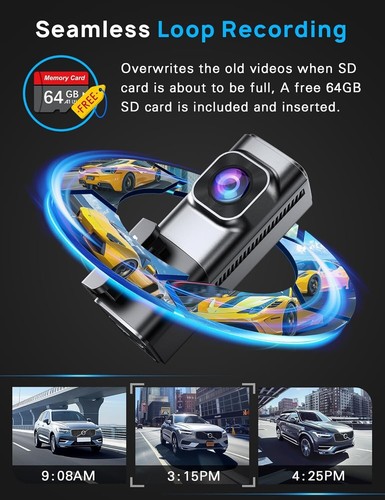 5G WiFi Dash Cam Front and Rear with 64GB Card, Dash Camera for Cars 2.5K/1440p - Picture 5 of 9