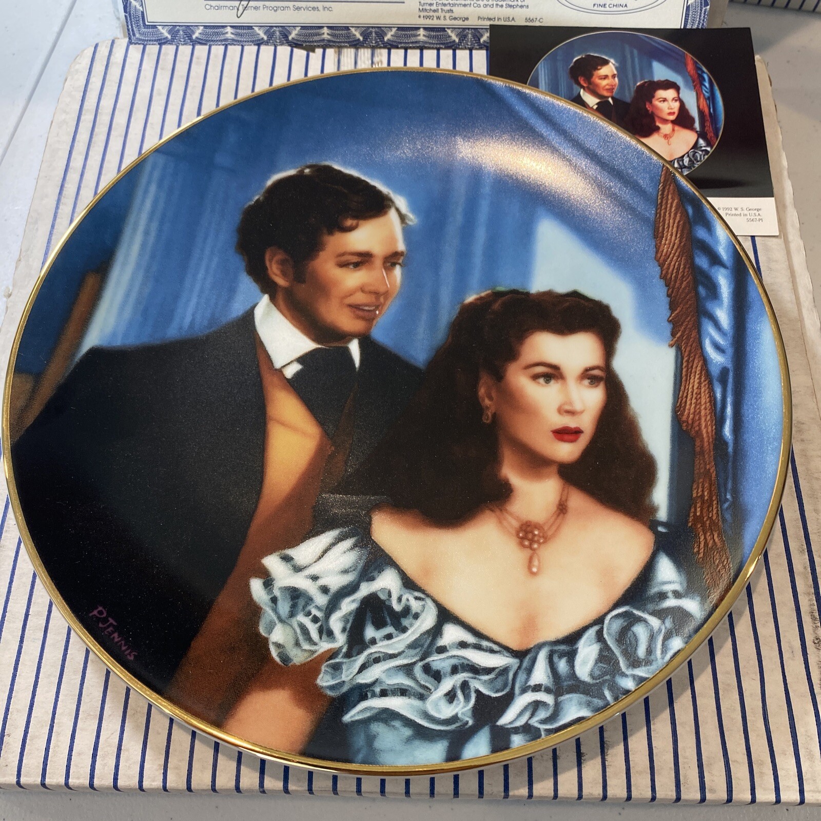 Gone With the Wind Critic's Choice "The Smitten Suitor" Plate Artist Paul Jennis