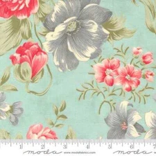 Moda COLLECTIONS ETCHINGS Aqua 44330 12 Quilt Fabric By The Yard