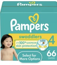 Pampers Swaddlers Diapers, Size 4, 66 Count