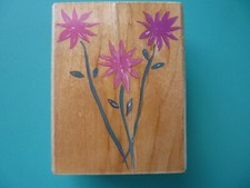 Triple Stemmed Starburst Flowers HERO ARTS Rubber Stamp