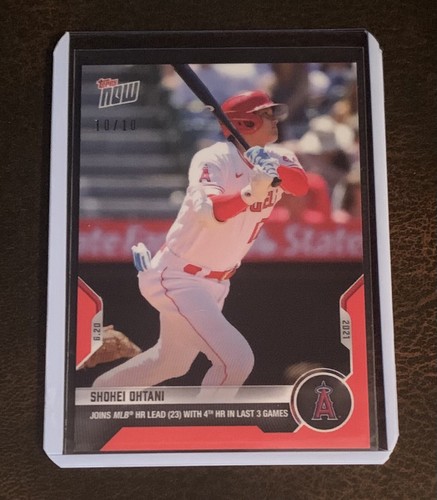 2021 TOPPS NOW #394 SHOHEI OHTANI - NUMBERED 10/10 RED PARALLEL