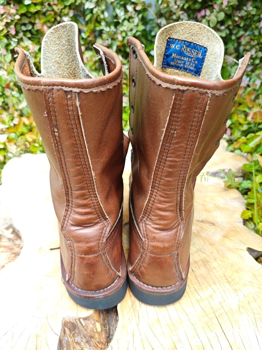 Russell Moccasin Bird Shooter Boots 7 E Brown Double Vamp | eBay