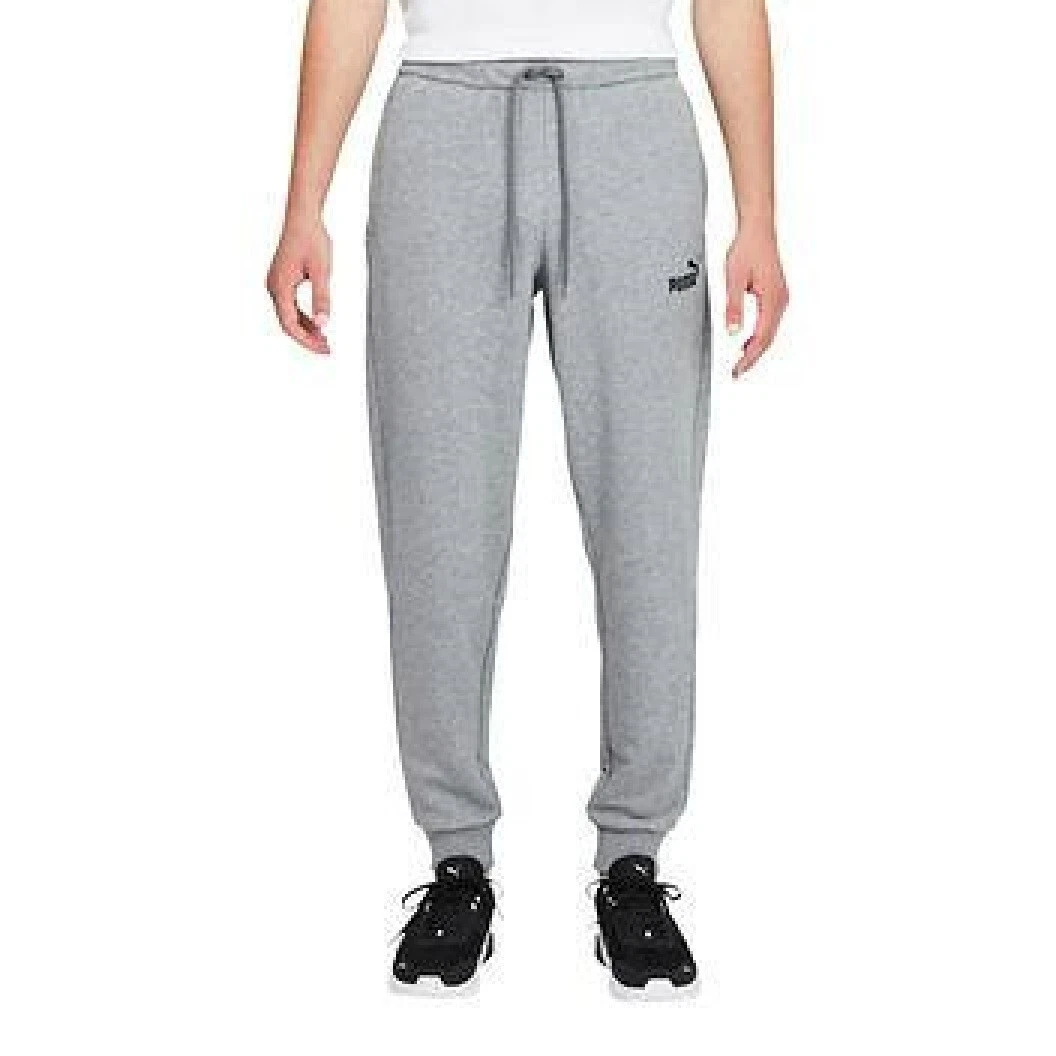PUMA Men s French Terry Jogger Sweatpants Small Gray eBay