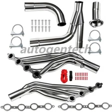 Long Tube Headers Fit For 99-06 Chevy GMC Sierra Silverado 4.8/5.3/6.0 W/ Y Pipe