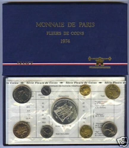 Boîtiers FDC, BU, BE de pièces de monnaie françaises 50 francs qualité FDC