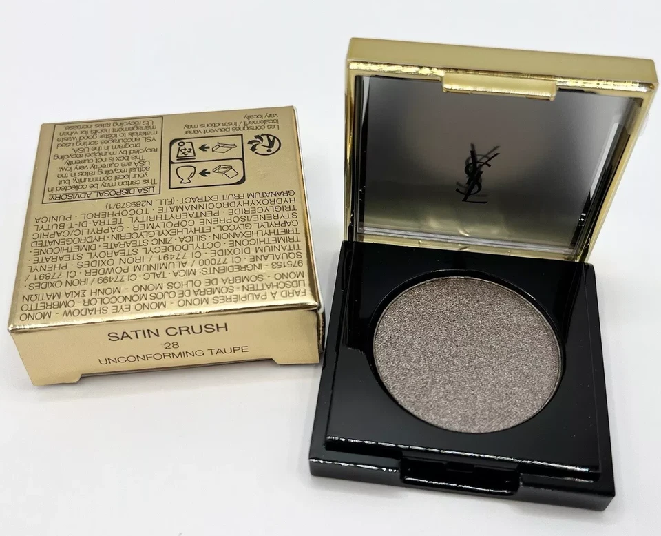 Yves Saint Laurent YSL Satin Crush Eyeshadow 28 Uncomforming Taupe Full Size NIB - Image 3 of 3