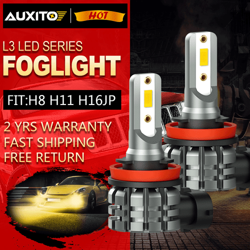 2X Golden Yellow H11 H8 H16JP High Power LED Bulbs Car Driving Fog Light Lamp - Picture 1 of 10