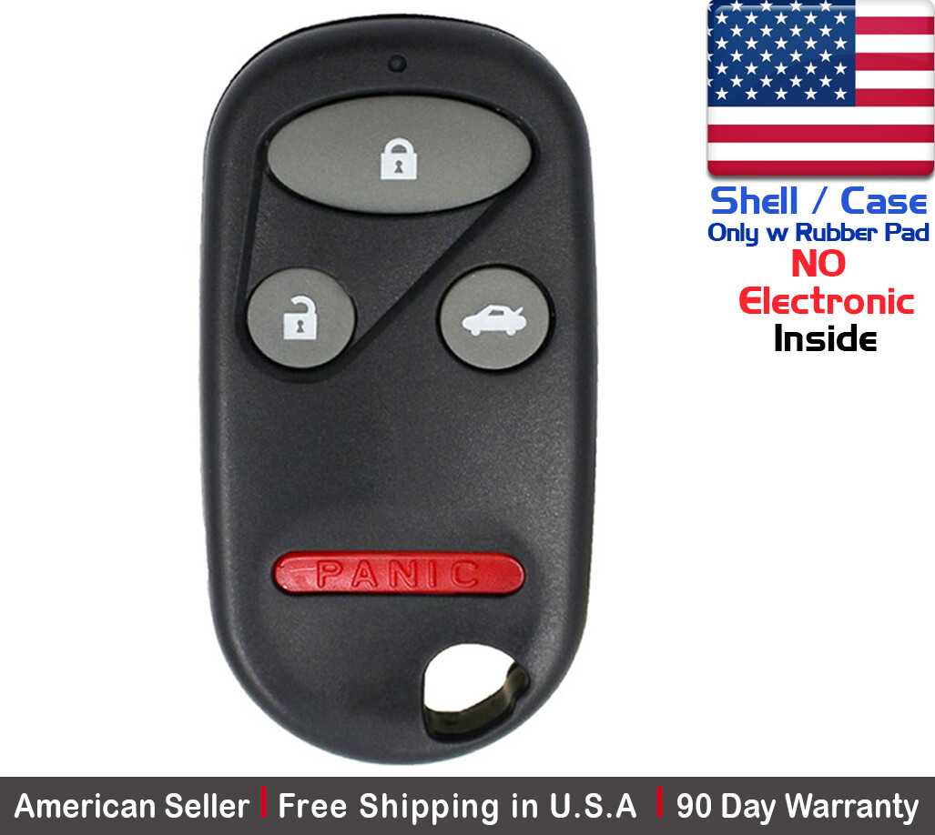 Key Fob Remote Shell Case Replacement For 1998-2002 Honda Accord / 1999-2003 Acura TL - KOBUTAH2T (2 Cases & Pads)