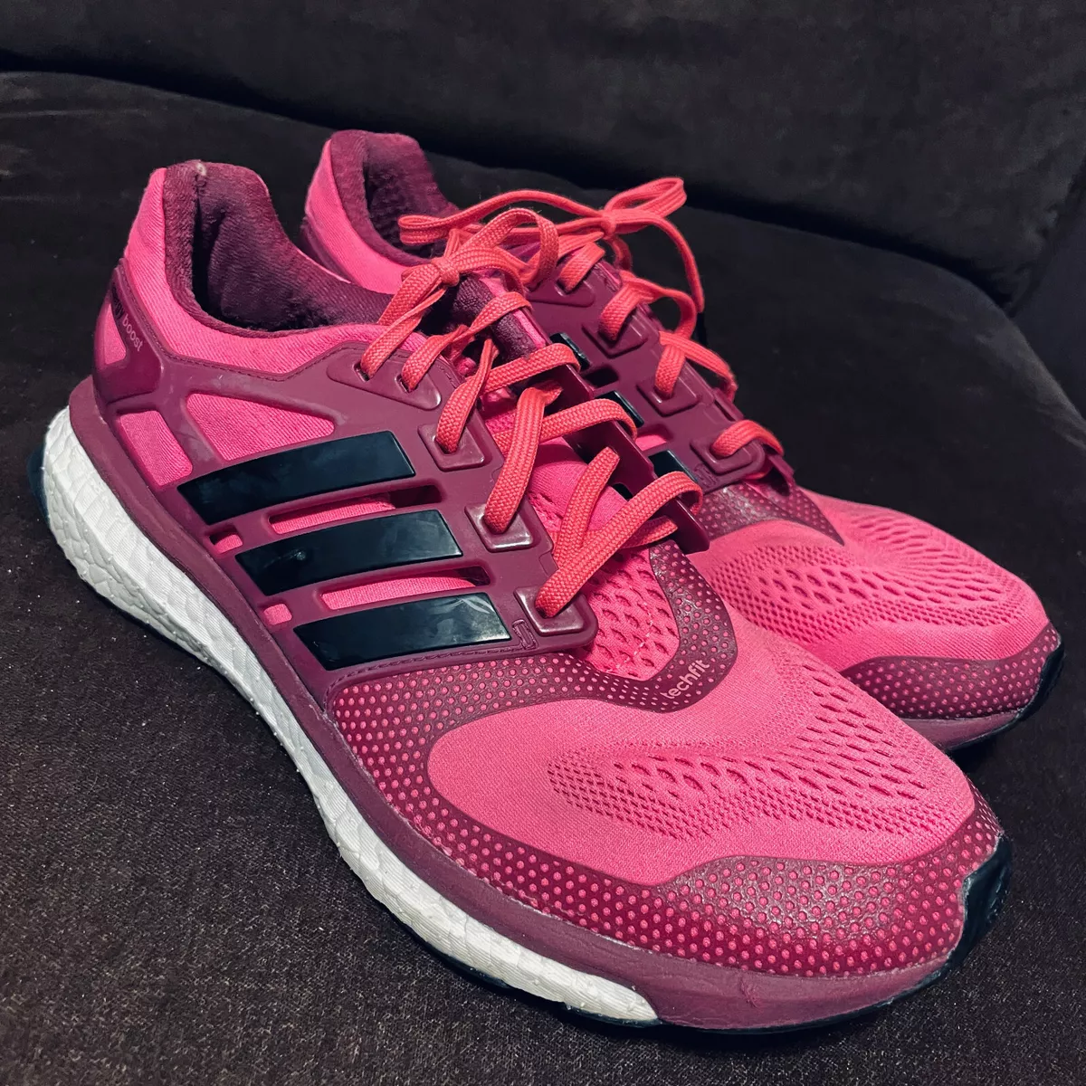 Adidas Womens Energy Boost 2 ESM Running Shoes Pink M29746 Top Lace Up 9 1/2 |