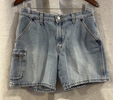 Vintage Levi's Shorts Women's 10 MISS Blue Cargo Flap Pockets Denim Jean