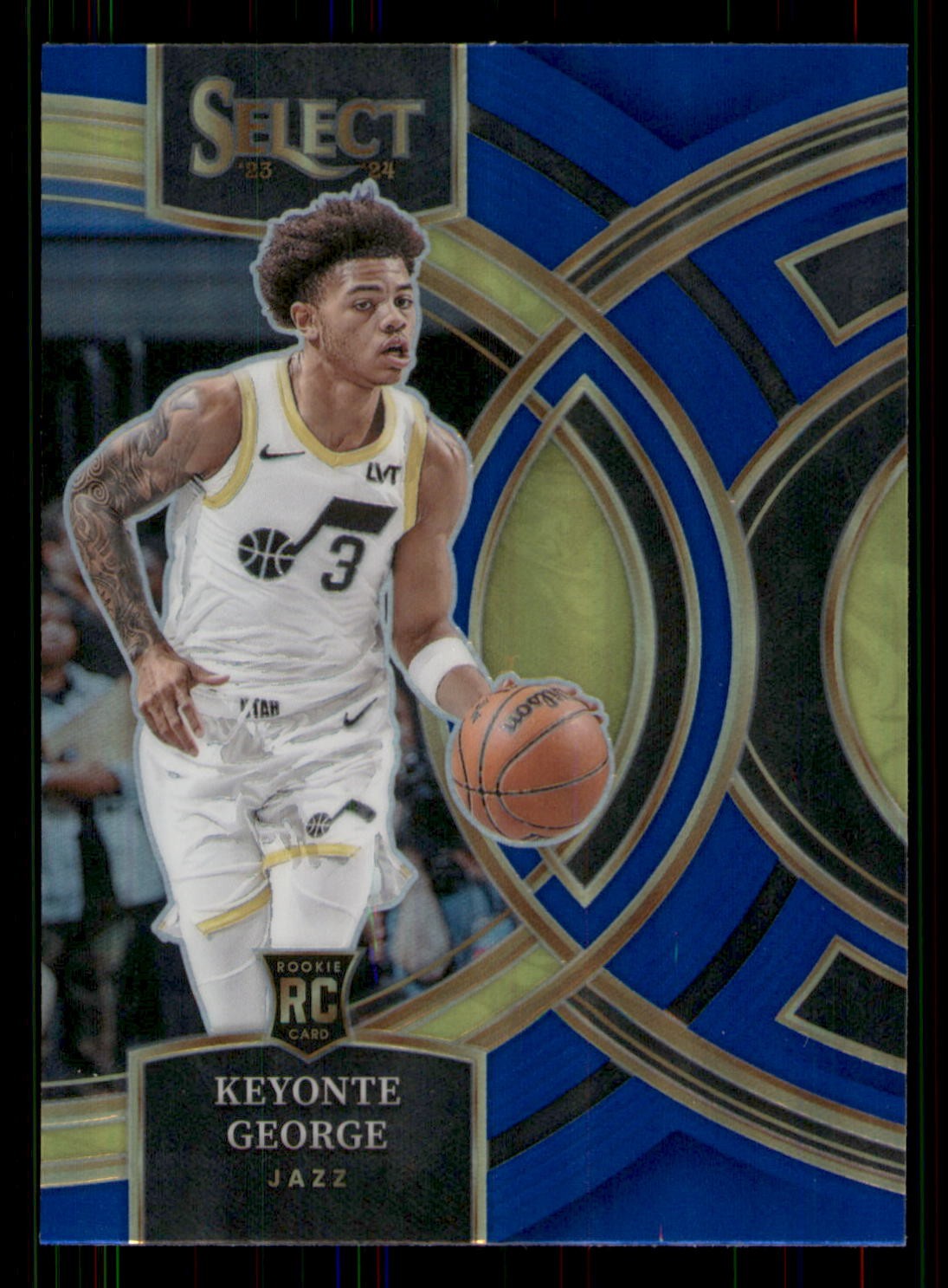 Keyonte George 2023-24 Panini Select #109 Blue Prizms RC Utah Jazz