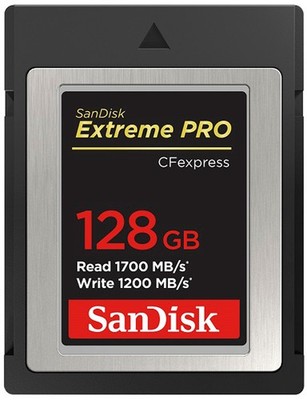 SanDisk Extreme PRO CFexpress Speicherkarte Card 128GB Type B, 1700/1200 MB/s