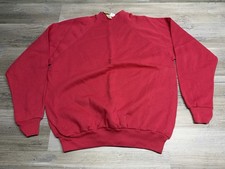 Vintage Tultex Blank Crewneck Sweatshirt XL Red Made USA NOS NWT Deadstock 80s