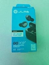 JLab - GO POP True Wireless In-Ear Earbuds   Black   New Open Box