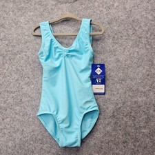 Dance Leotard Bodysuit Girls INT Blue 1ST POSITION Ballet Ruched ABT02L 5 6 NEW