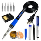 Adjustable Temperature Soldering Iron Kit with LCD Display, 80W Power