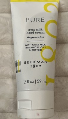 Beekman 1802 Pure Goat Milk Hand Cream, 2 oz, Fragrance Free - New no Box