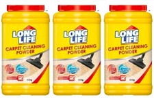 3 X Long Life Carpet Cleaning Powder 500g - Removes Dirt and Freshens