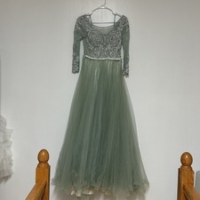Green Maxi Tulle Ball gown Size XS ( Waist: Adjustable About 12” Flat Length: 59