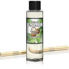 Urban Naturals Coconut Breeze Scented Oil Reed Diffuser Refill | Includes a Free