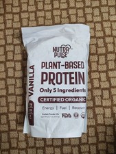 Organic 20G Plant Based Protein Powder Gluten  Dairy Free/Non GMO Vanilla 23oz