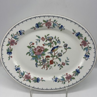 Aynsley PEMBROKE BIRD Large Oval Serving Platter 13 x10.5＂perfect Condition