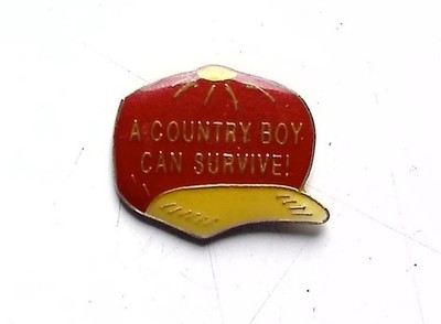 Country Boy Can Survive Lapel Pin Vintage 1988 AGB Inc Good Condition
